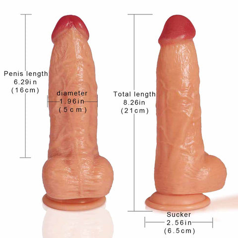 MD The King Super Realistic Silicone Dildo - Flesh MD The King Super Realistic Silicone Dildo - Flesh