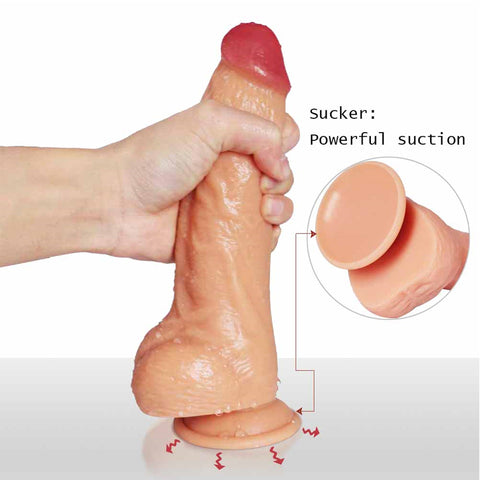 MD The King Super Realistic Silicone Dildo - Flesh MD The King Super Realistic Silicone Dildo - Flesh