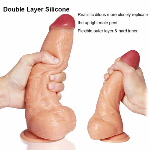 MD The King Super Realistic Silicone Dildo - Flesh MD The King Super Realistic Silicone Dildo - Flesh