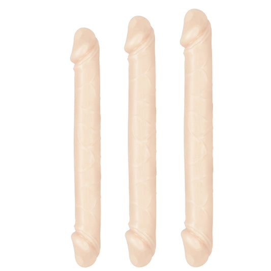 DY Crystal Double Penetration Dildo  - Nude 3 Size Optional
