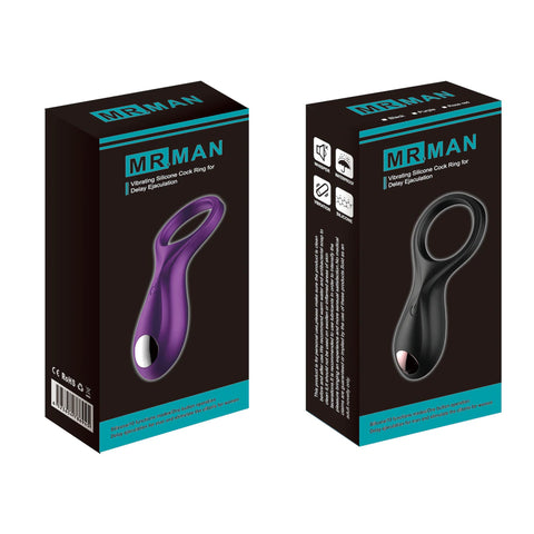 MRMAN Vibrating Penis Ring Couples Ring USB Rechargeable - Black MRMAN Vibrating Penis Ring Couples Ring USB Rechargeable - Black