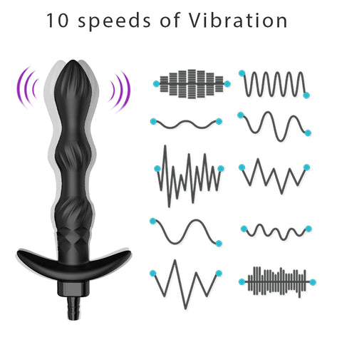 JRL Vibrating Enema Anal Beads Anal Cleaner - Black JRL Vibrating Enema Anal Beads Anal Cleaner - Black