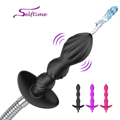 JRL Vibrating Enema Anal Beads Anal Cleaner - Black JRL Vibrating Enema Anal Beads Anal Cleaner - Black