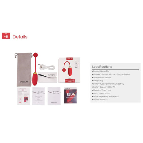 Svakom ELLA App Remote Control Wearable Vibrator Svakom ELLA App Remote Control Wearable Vibrator
