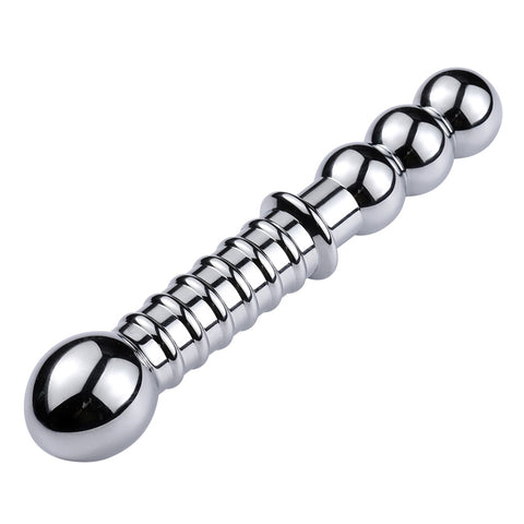 RY Stainless Steel 19cm Anal Beads & Butt Plug RY Stainless Steel 19cm Anal Beads & Butt Plug
