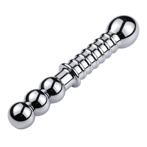 RY Stainless Steel 19cm Anal Beads & Butt Plug RY Stainless Steel 19cm Anal Beads & Butt Plug