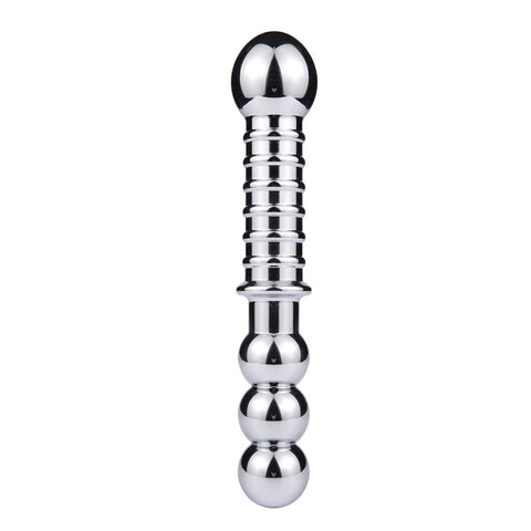 RY Stainless Steel 19cm Anal Beads & Butt Plug RY Stainless Steel 19cm Anal Beads & Butt Plug