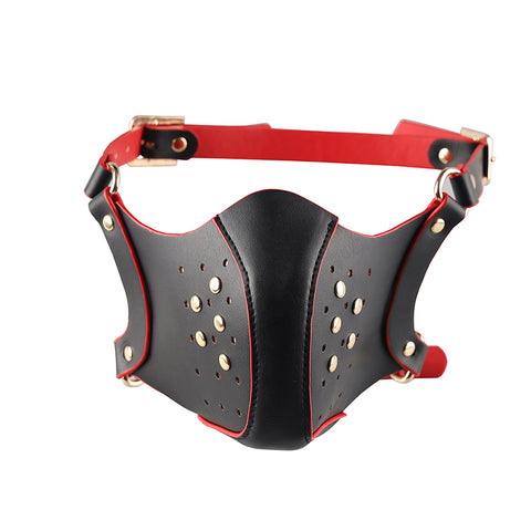 BDSM Fetish Half Face Mask Cosplay Bondage Hood - Black BDSM Fetish Half Face Mask Cosplay Bondage Hood - Black