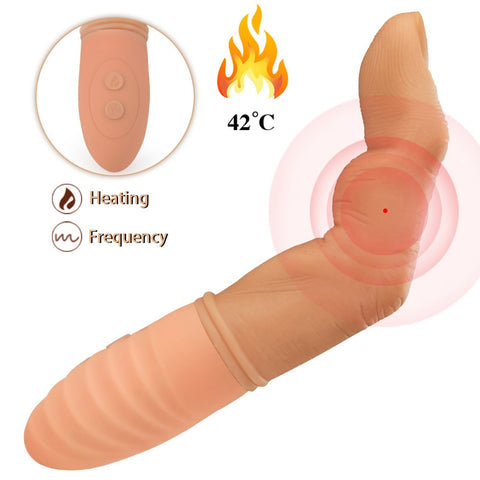 KATO Realistic Finger Dildo / Auto-Heating G-Spot Vibrator