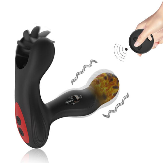 JRL Auto Heating & Rotation Licking Prostate Massager Remote Control