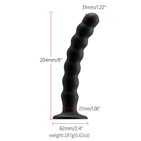 Silicone Beaded Anal Beads Butt Plug - Large Silicone Beaded Anal Beads Butt Plug - Large