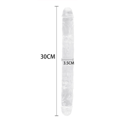 DY Crystal Double Penetration Dildo - Clear 3 Size Optional DY Crystal Double Penetration Dildo - Clear 3 Size Optional