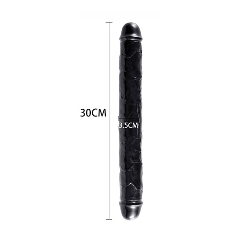 DY Crystal Double Penetration Dildo - Black 3 Size Optional DY Crystal Double Penetration Dildo - Black 3 Size Optional