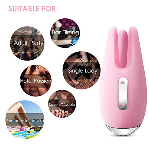 Svakom Cookie Sensual Triple Tip Vibrator - Pink Svakom Cookie Sensual Triple Tip Vibrator - Pink