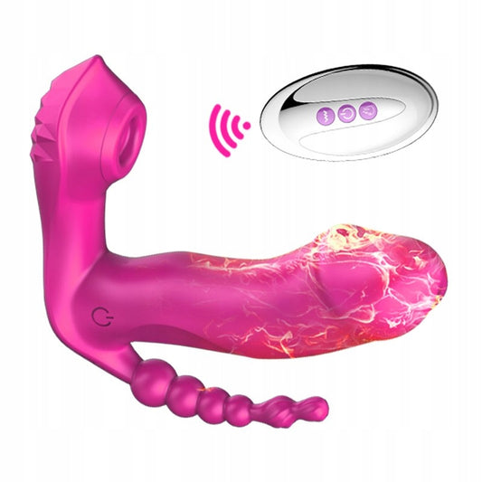 Fox M6 Remote Control Wearable Dildo Vibrator / Suction & Heating