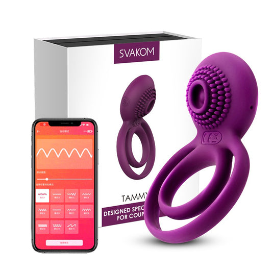 SVAKOM Tammy Pro APP-Controlled Vibrating Penis Ring - Couples Pleasure Ring