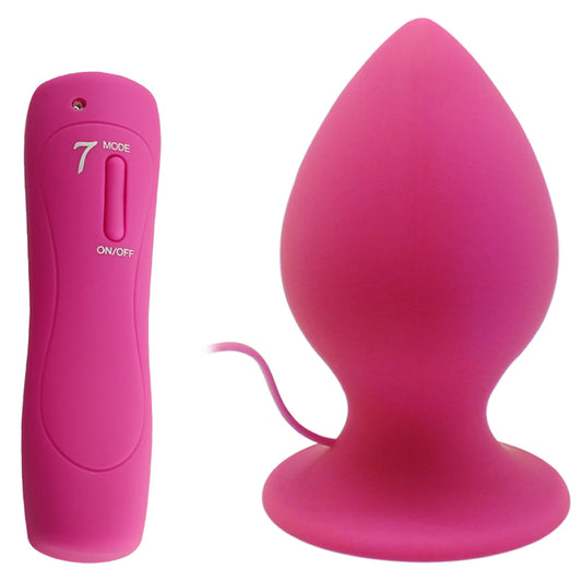 Aphrodisia - Extra Large Vibrating Anal Plug - Pink
