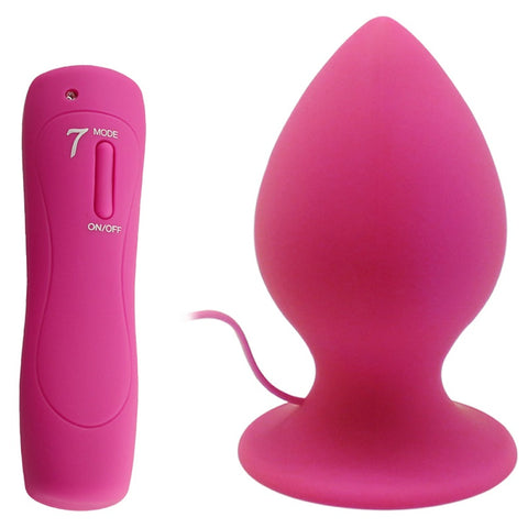 Aphrodisia - Mega Size Vibrating Anal Plug - Pink Aphrodisia - Mega Size Vibrating Anal Plug - Pink