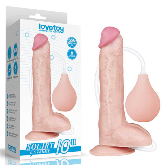 LOVETOY 10'' Realistic Squirt Extreme Dildo