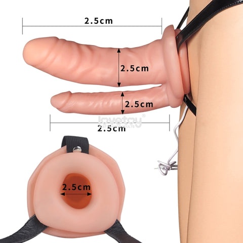 LOVETOY Unisex Vibrating Hollow Strap On Dildo LOVETOY Unisex Vibrating Hollow Strap On Dildo