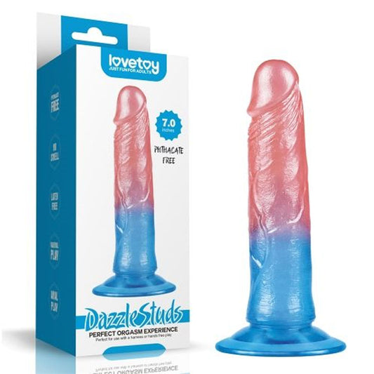 Lovetoy 7'' Dazzle Studs Jelly Realistic Dildo