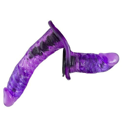 BAILE Double Vibrating Lesbian Strap-on Dildo with Harness- Pink BAILE Double Vibrating Lesbian Strap-on Dildo with Harness- Pink