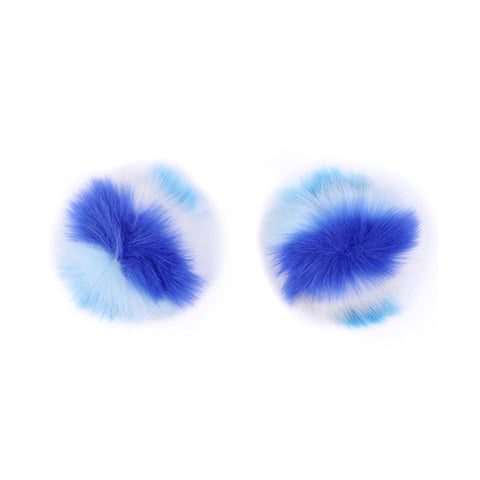 RY Cosplay Furry Rabbit Tail Anal Plug/Headband/Nipple Clamp/Collar Bondage Kit - Blue&White
