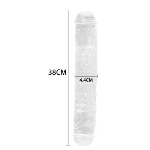 DY Crystal Double Penetration Dildo - Clear 3 Size Optional DY Crystal Double Penetration Dildo - Clear 3 Size Optional