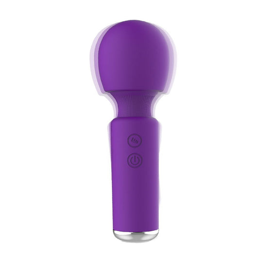 HC Silicone Mini Wand Massager Vibrator - Purple