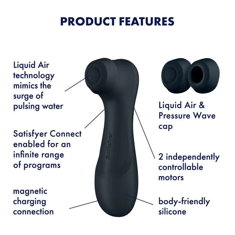 Satisfyer Pro 2 G3 Liquid Vibration Clitoral Stimulator - Dark Grey