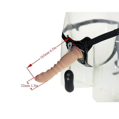 Aphrodisia - 8" Vibrating Strap On Dildo Harness Kit - Flesh Aphrodisia - 8" Vibrating Strap On Dildo Harness Kit - Flesh