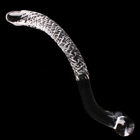 Spirit Snake Double Ended Crystal Glass Anal Plug / Thruster Dildo