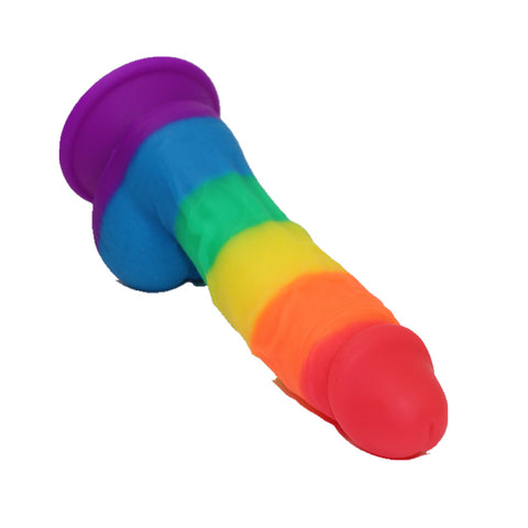 AIX 19.5cm Realistic Rainbow Dildo AIX 19.5cm Realistic Rainbow Dildo
