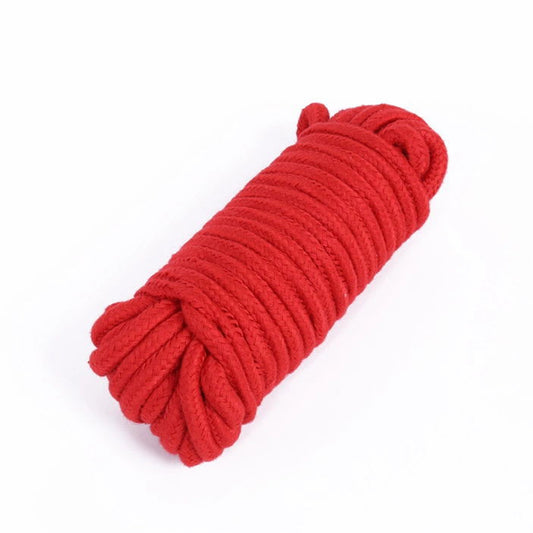 BDSM 10m Red Bondage Rope - Durable Restraint for Shibari & Fetish Play