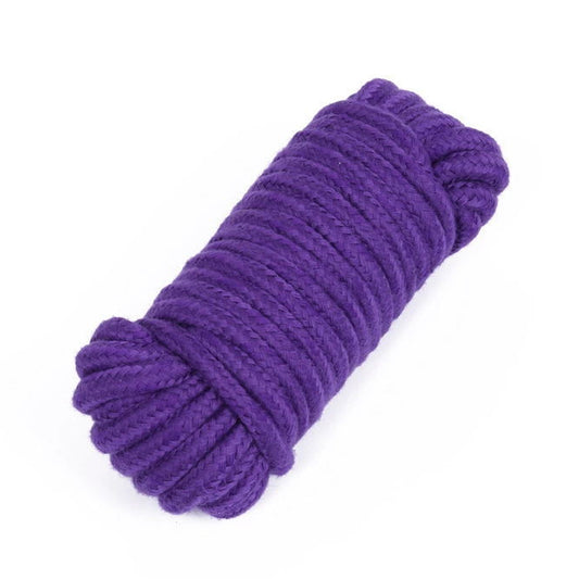 BDSM 10m Bondage Rope - Durable Purple Restraint for Fetish Play