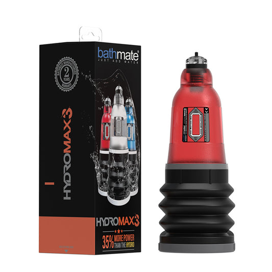 Bathmate Hydromax 3 Penis Pump Extender Hydro Pump Water Enlarger - Red