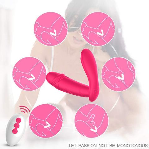 FOX DW Remote Control Wearable Vibrator - Magnetic Auto-Thrusting FOX DW Remote Control Wearable Vibrator - Magnetic Auto-Thrusting