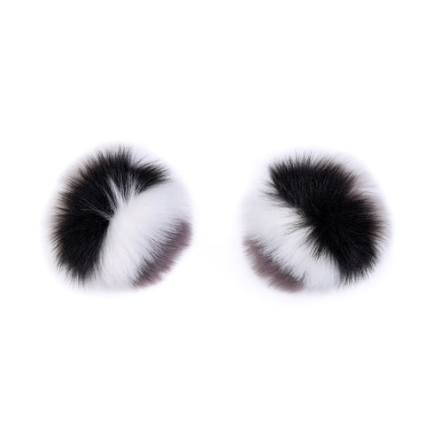 RY Cosplay Furry Rabbit Tail Anal Plug/Headband/Nipple Clamp/Collar Bondage Kit -Grey White Black
