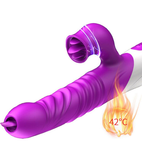 FOX T10 Thrusting Dildo Rabbit Vibrator Auto Heating Edition FOX T10 Thrusting Dildo Rabbit Vibrator Auto Heating Edition