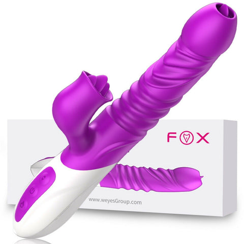 FOX T10 Thrusting Dildo Rabbit Vibrator Auto Heating Edition FOX T10 Thrusting Dildo Rabbit Vibrator Auto Heating Edition