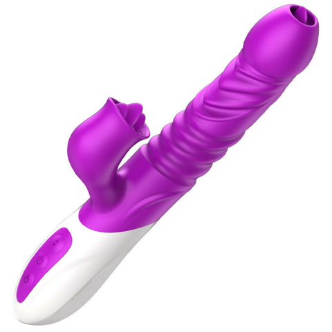 FOX T10 Thrusting Dildo Rabbit Vibrator Auto Heating Edition FOX T10 Thrusting Dildo Rabbit Vibrator Auto Heating Edition