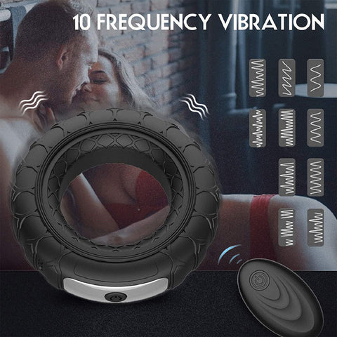 AH Love Wheel Remote Control Silicone Vibrating Penis Ring