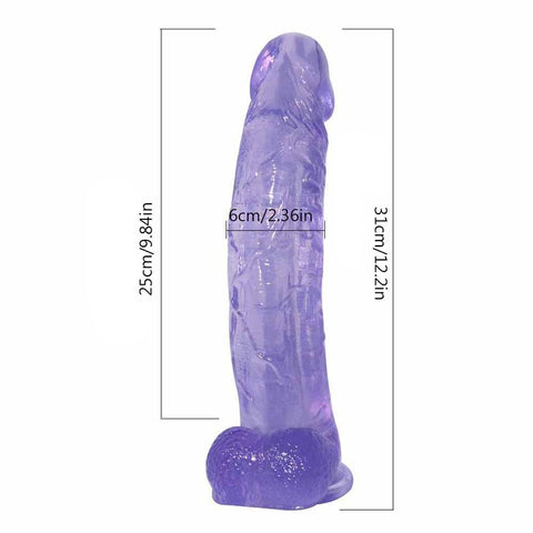 MD Huge Devil 31cm Realistic Crystal Dildo - Blue MD Huge Devil 31cm Realistic Crystal Dildo - Blue
