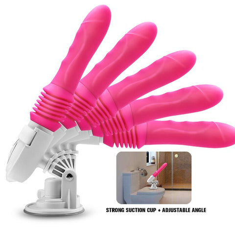 HC Automatic Telescopic Auto Thrusting Sex Machine / Vibrating Dildo