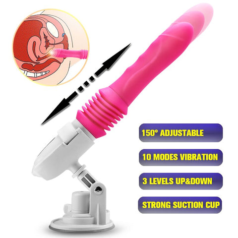 HC Automatic Telescopic Sex Machine with Thrusting & Vibrating Dildo HC Automatic Telescopic Sex Machine with Thrusting & Vibrating Dildo