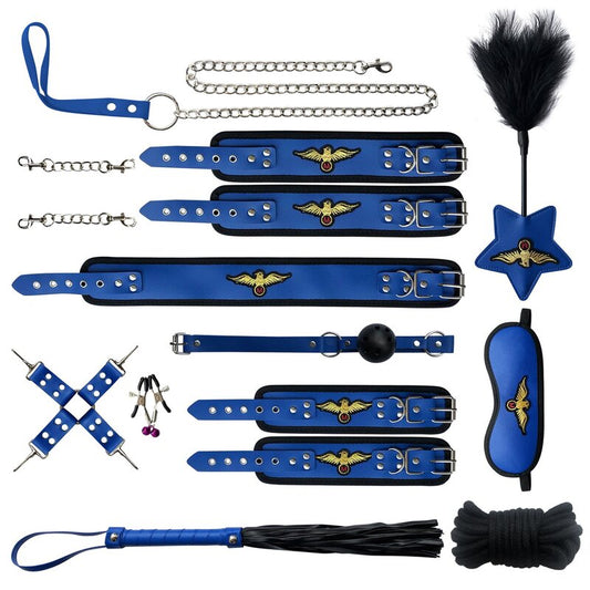 BDSM Cosplay 13 pcs Restraint Bondage Kit - Stewardess