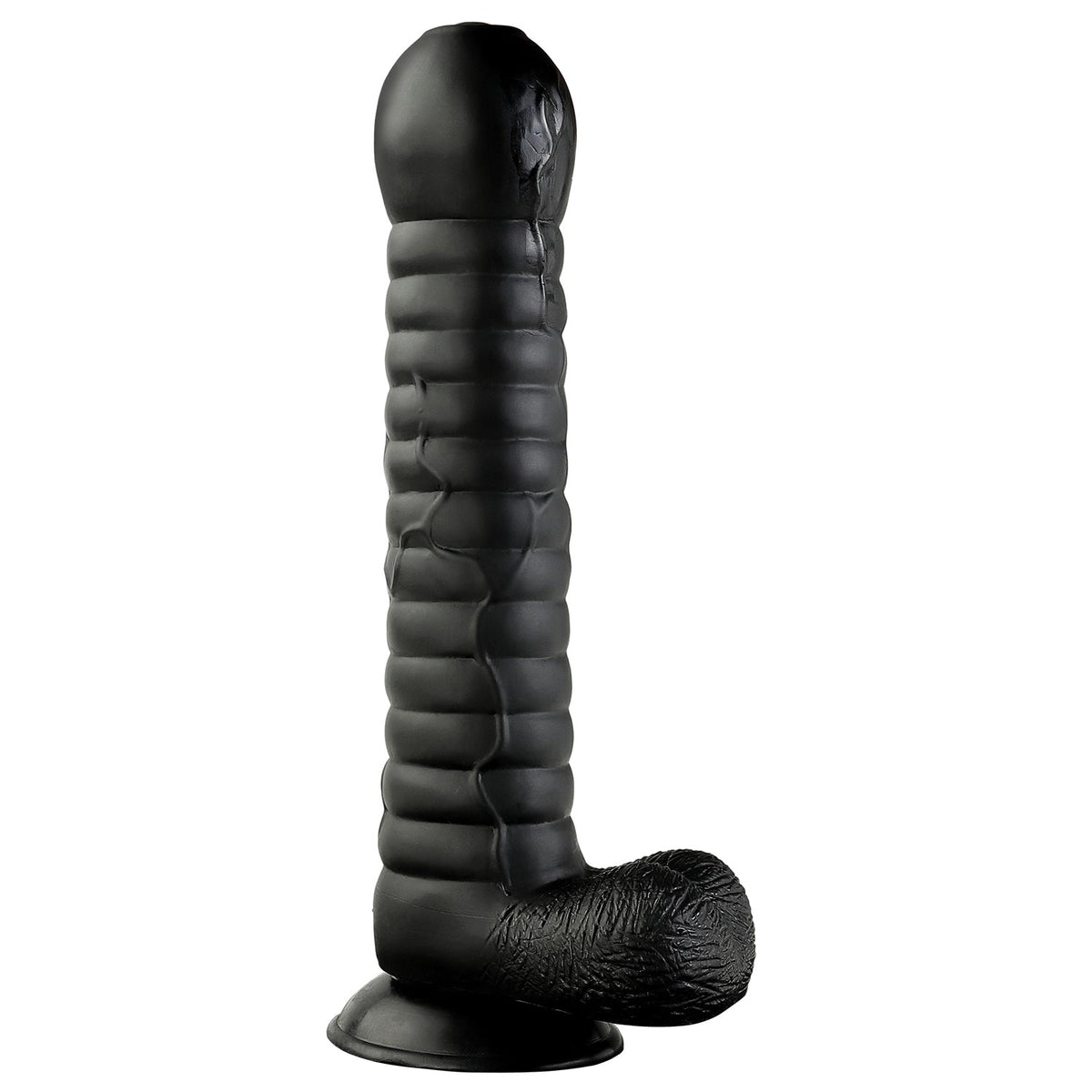 MD Giant Heavy Ribbed Dildo - Black