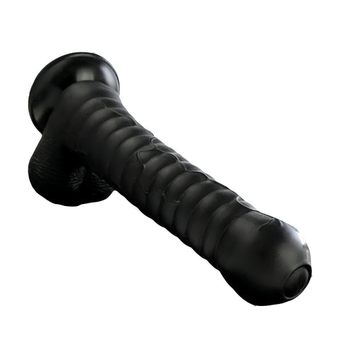 MD Giant Heavy Ribbed Dildo - Black