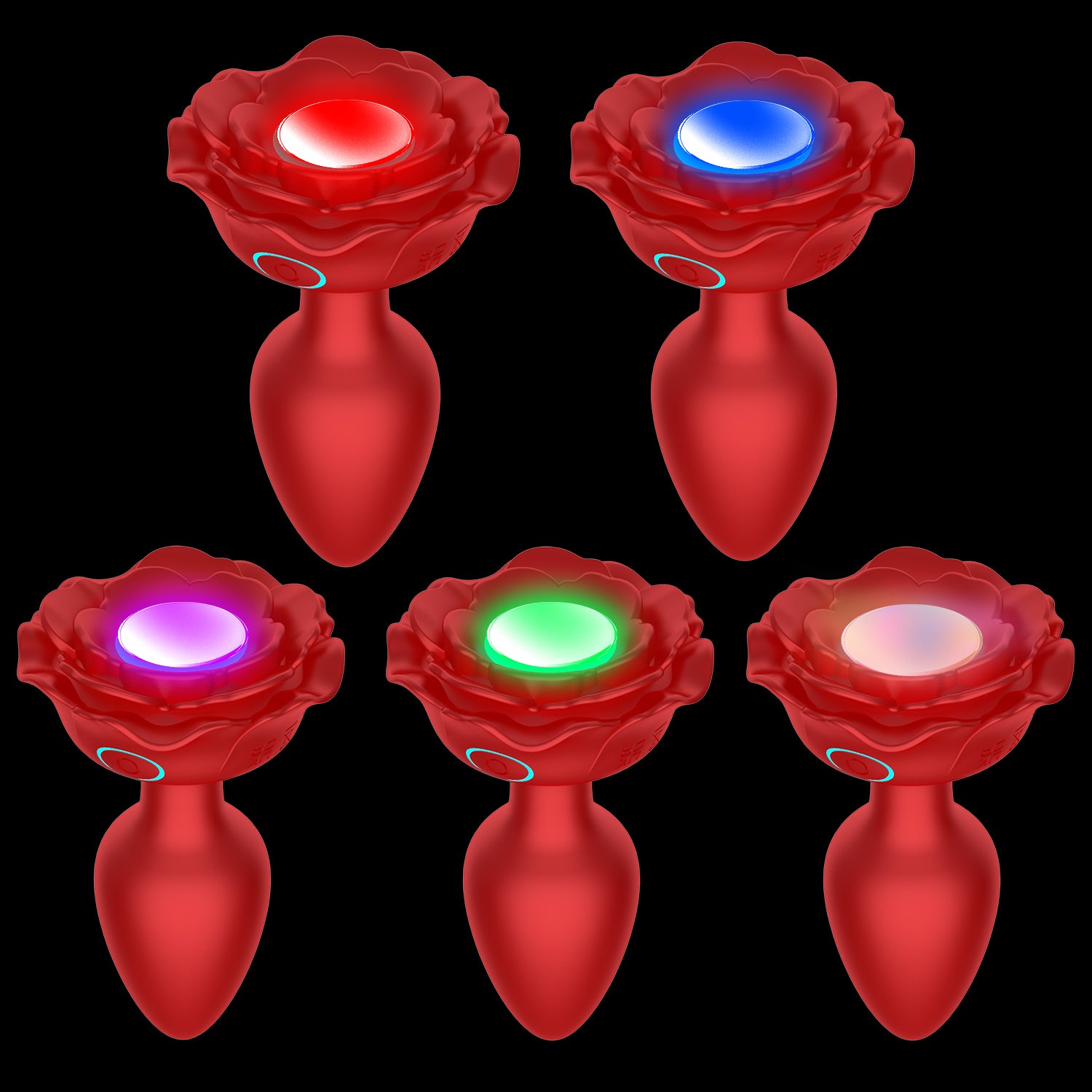 AH ROSE Lighting Remote Control Anal Plug Vibrator - Red sexyplay.com.au AH ROSE Lighting Remote Control Anal Plug Vibrator - Red sexyplay.com.au