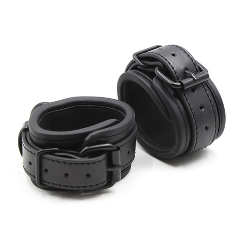 BDSM Restraint Bondage Kit Neck-to-Wrist with Leash & Eye Mask - Black